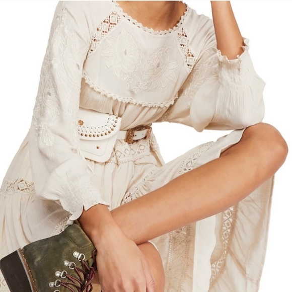 Free People Piece of Your Heart Boho Embroidered Dress - Picture 11 of 16